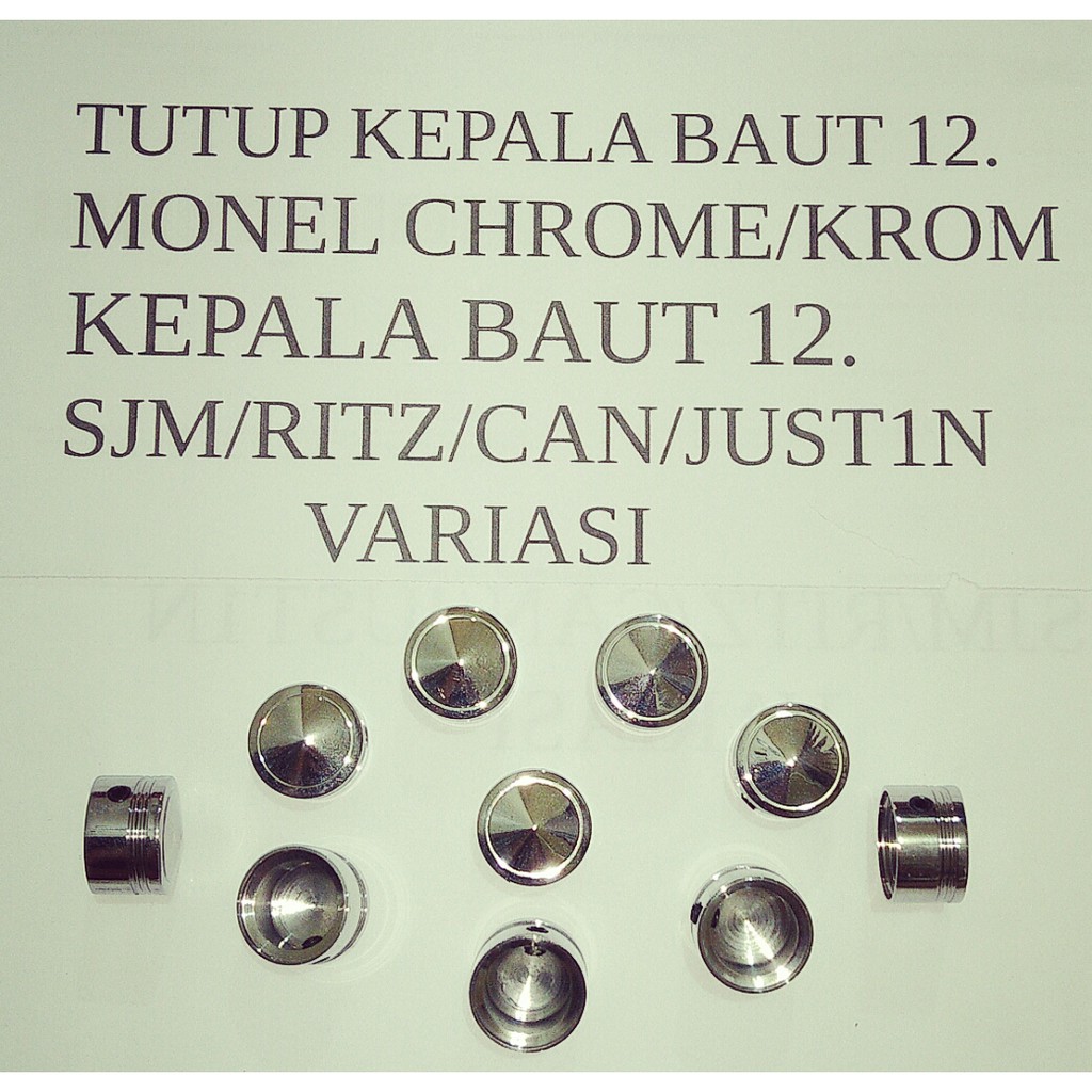 TUTUP BAUT  12 KROM - MONEL KROM UNTUK KEPALA BAUT 12