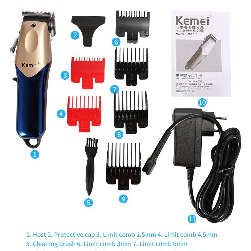 KEMEI 2615 Metal Hair Clipper Profesional - Kemei KM 2615 Cukur Barber