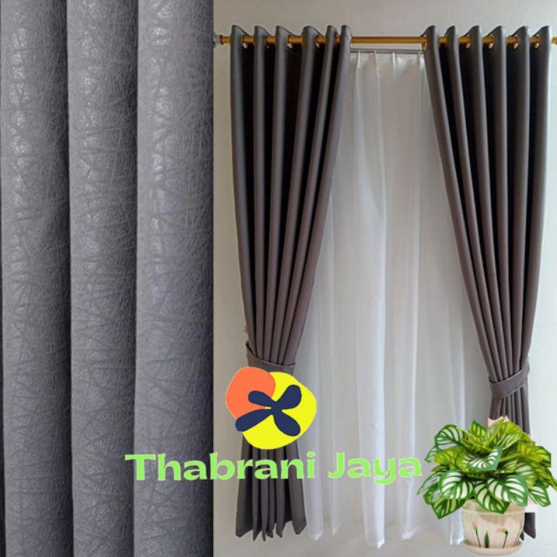 gorden blackout tebal polos safron import coklat abu mocca merah pink hijau ungu cream