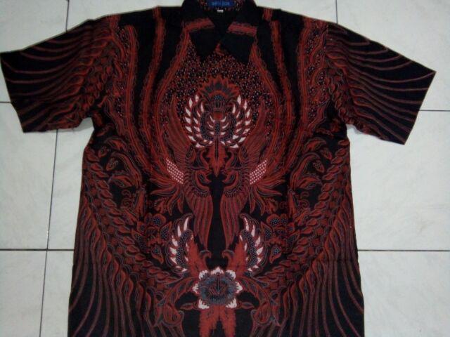 Hem Cakrawangsa Marun Kemeja Batik Khas Solo Full Furing Lapis Trikot Jumbo Xxl