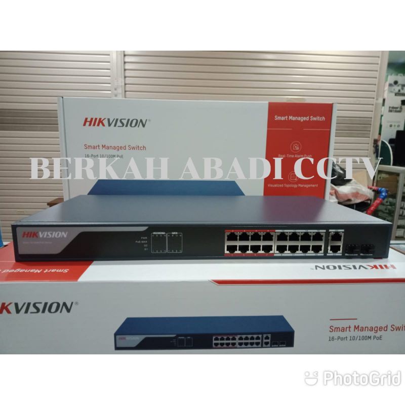 switch POE 16port Hikvision DS-3E1318P-EI