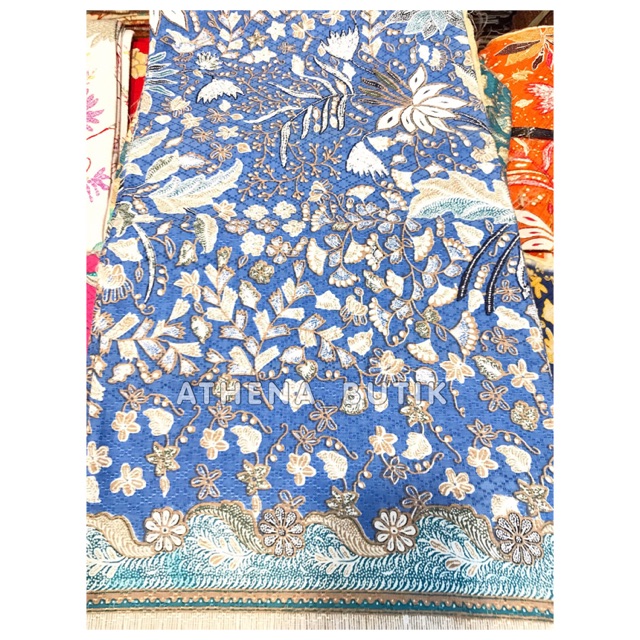 Batik Dolbi Dolby Dobi Doby Dobby Kain Seragam Warna Biru Baju Laut Langit Babyblue Baby Blue Pastel