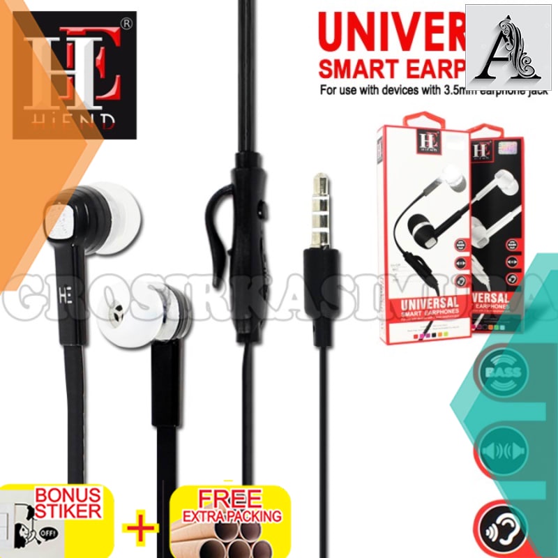 

Murah Universal Smart Earphone Handsfree Headset + Mic - HI END SMART