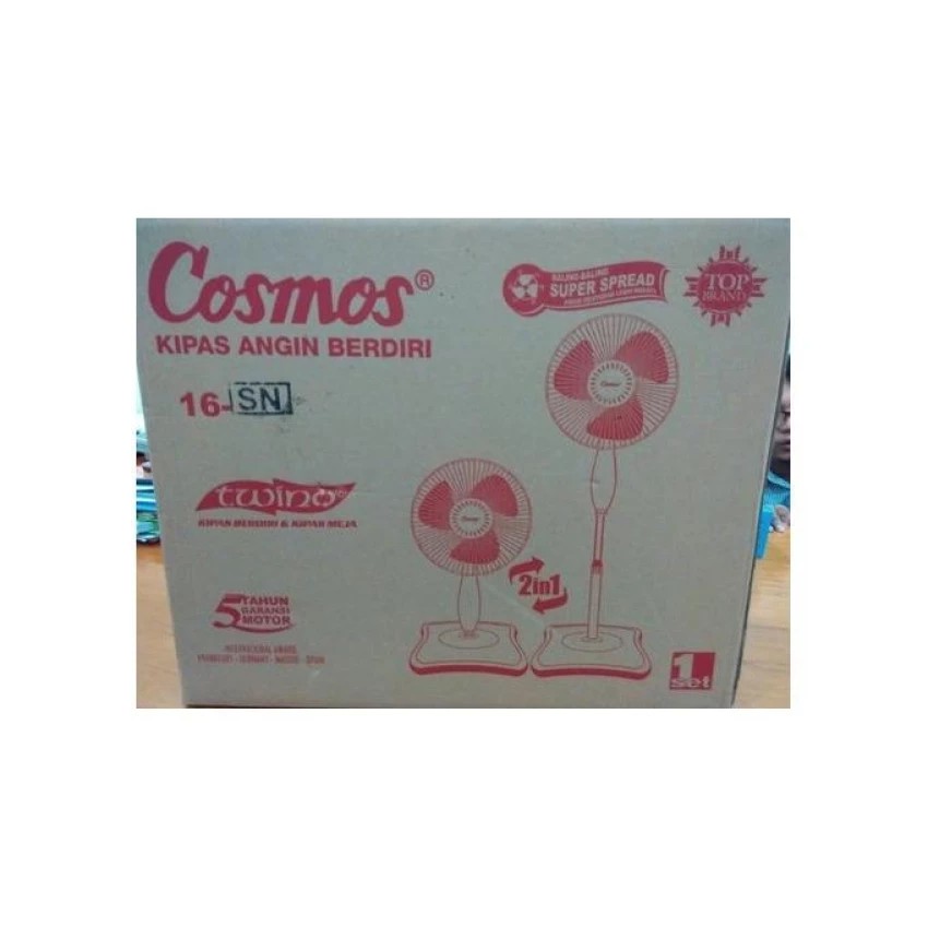 Cosmos Kipas Angin Berdiri (Standing)&amp; Duduk (Desk) Cosmos Twino 16 SN 16Inch