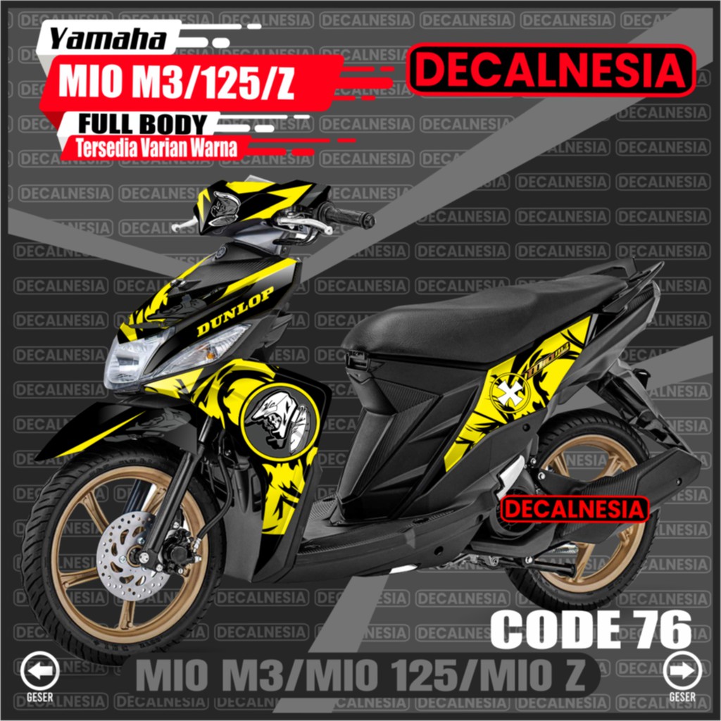 Jual Yamaha Decal Mio M3 Full Body Stiker Motor Mio M3 125 Z Sticker Modif Dekal Variasi Aksesoris Racing C76 Indonesia Shopee Indonesia