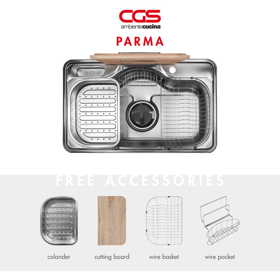 Bak Cuci Piring CGS Parma Stainless-Steel Kitchen Sink