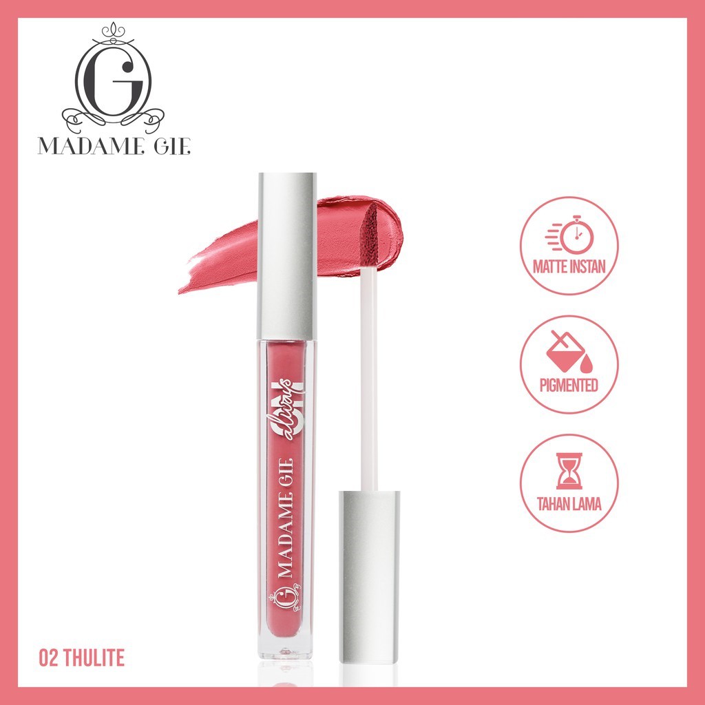 POKY - Madame Gie Always On Lip Cream - MakeUp Lip Cream Lipstik