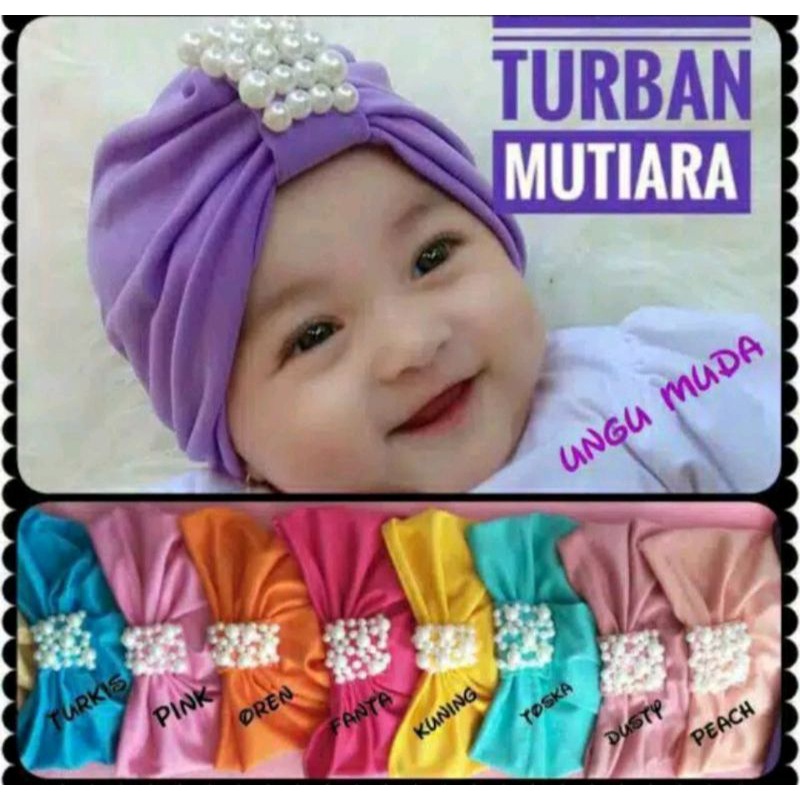 turban anak mutiara