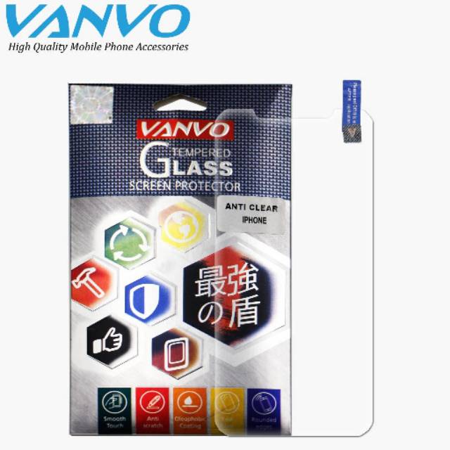 TEMPER GLASS VANVO IPHONE ALL TYPE