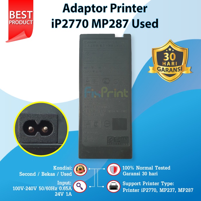 Adaptor Printer Canon MP287 MP237 iP2770 Power Supply Printer ip2770 mp287 mp237 Original