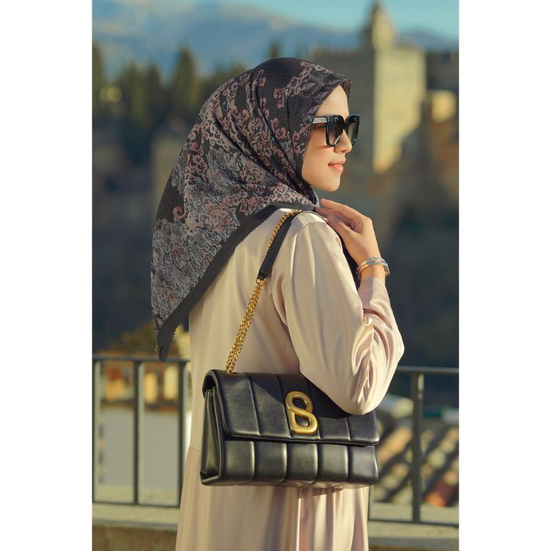 Button Scarves Granada Series Black.