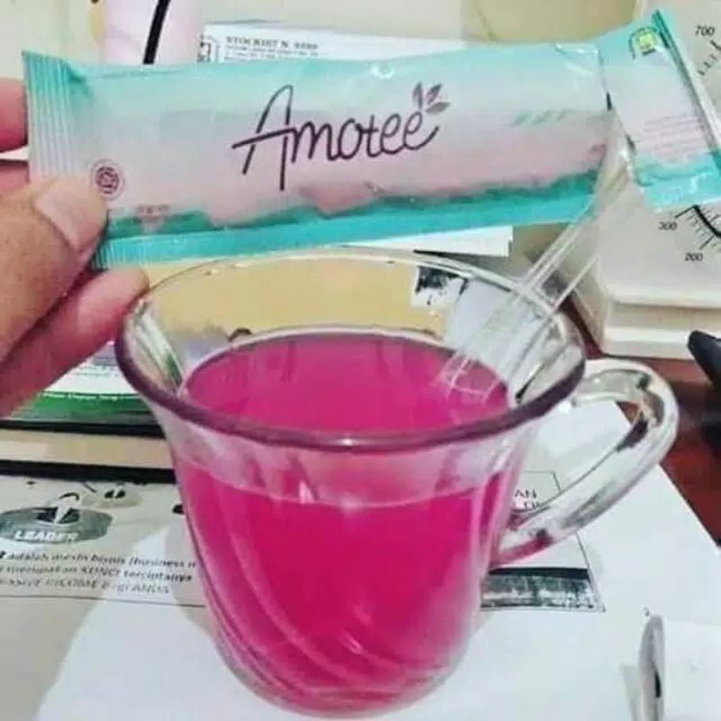 Amotee Minuman Serbuk Pencerah Dan Pemutih Alami Aman BPOM