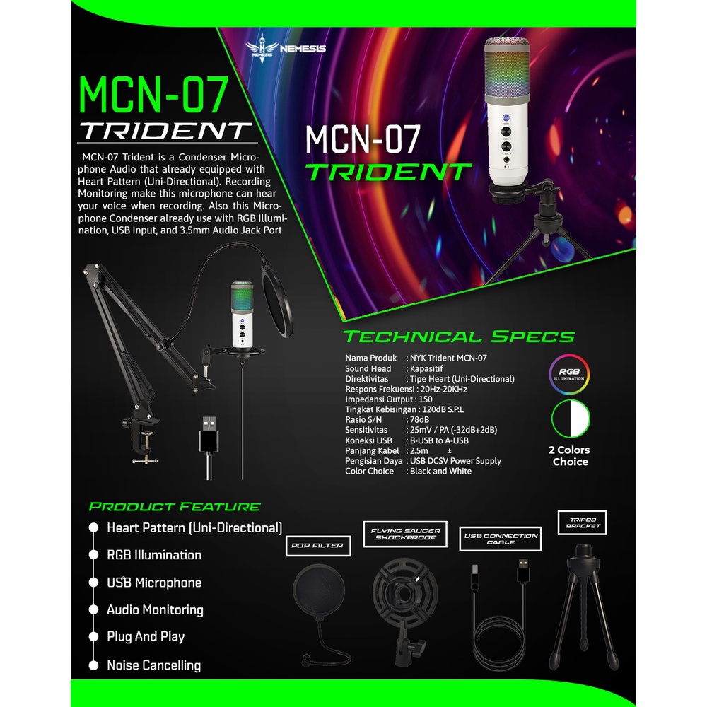 Mic Condenser NYK MCN-07 Trident