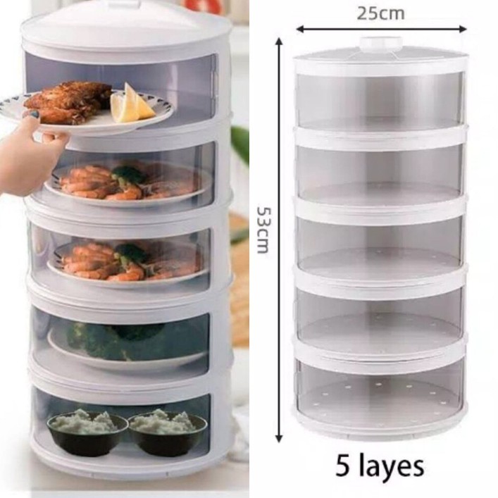 Rak susun penyimpan makanan (5susun)