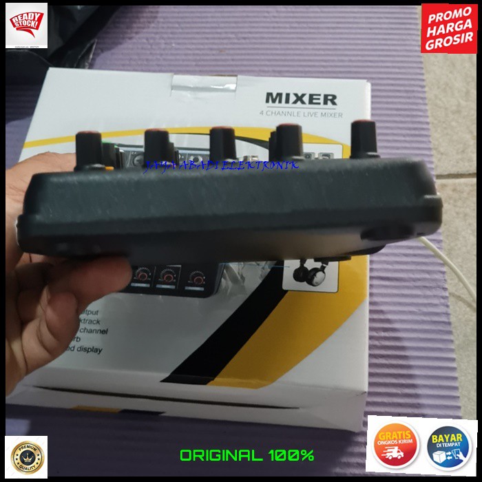 G559 ORIGINAL MIXER KARAOKE SOUNDBEST BLUETOOTH MIXING 4 CHANNEL USB BLUETOTH BLUETUT BLUTUT RECORDING PODCAST LIVE MUSIC MUSIK AUDIO SOUND SUARA ARTIS HEADSET HEADPHONE PREMIUM AUX EQ DC PRO PROFESIONAL DJ HIFI  BELI INI GK AKAN KECEWA BAGI YG SUKA NYANY