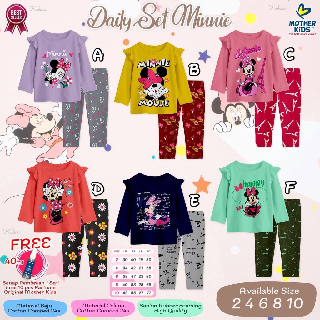 Setelan anak Set Ruffle Mickey By Mother Kids