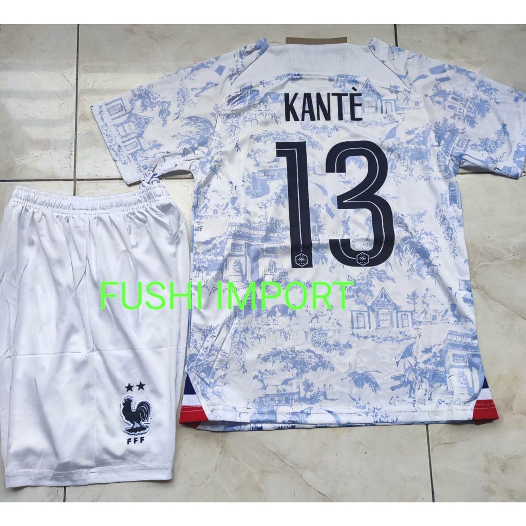 Jersey Baju Bola Anak Perancis Away Kids World Cup Piala Dunia 2022 Fullset Satu Set Grade Ori