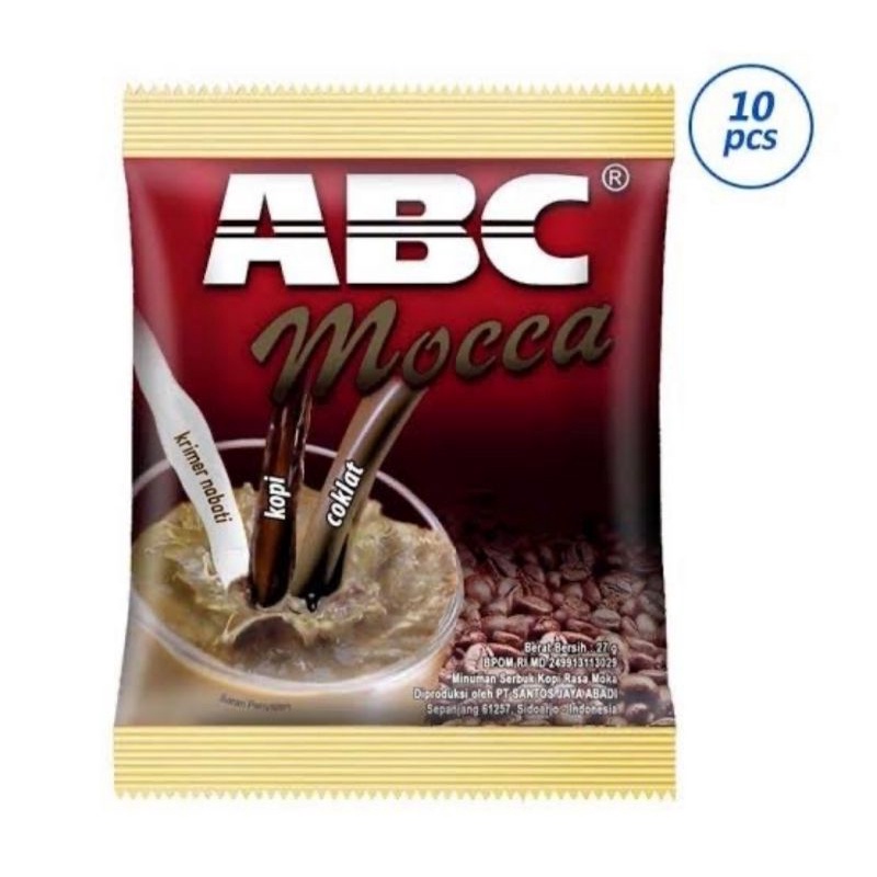 

Kopi ABC Mocca 1 Renceng isi 10 Sachet