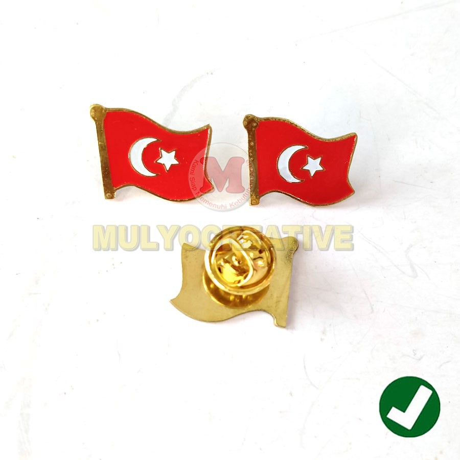Pin Bendera Negara Turki Pin Bros Bendera Turki Flag Pin Turki Murah