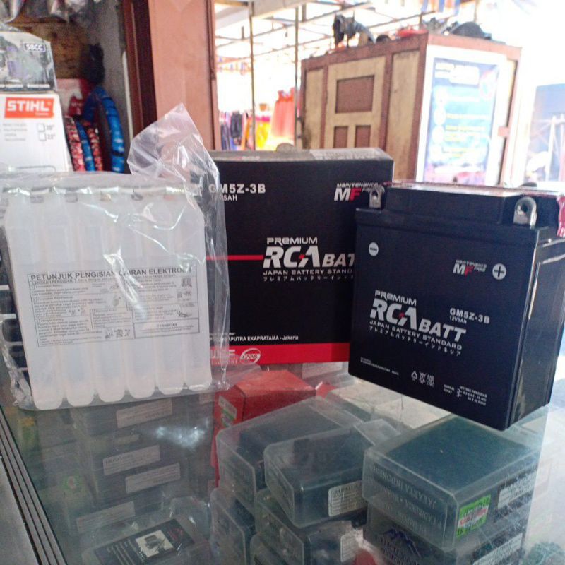 AKI PREMIUM RCA BATT GM5Z-3B 12V 5Ah / HANDAYANI MOTOR