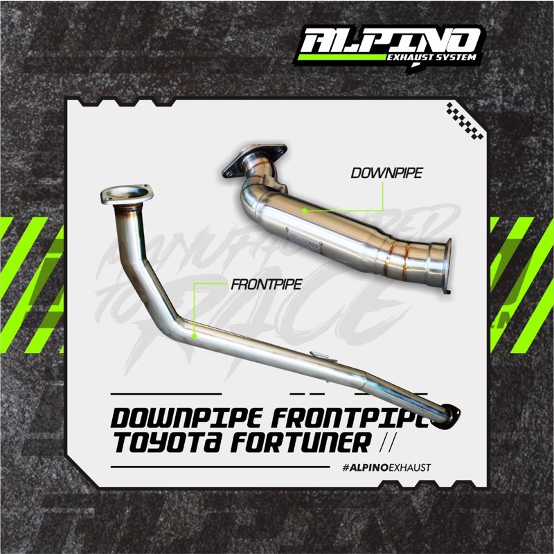 DOWNPIPE FRONTPIPE ALPINO EXHAUST FOR INNOVA REBORN / FORTUNER