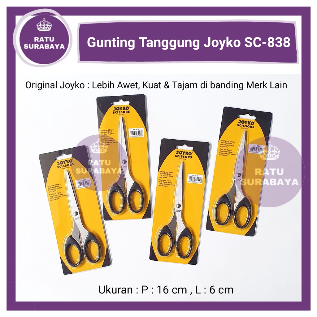 

Gunting Tanggung Joyko SC 838 Pemotong Kertas Paper Scissors