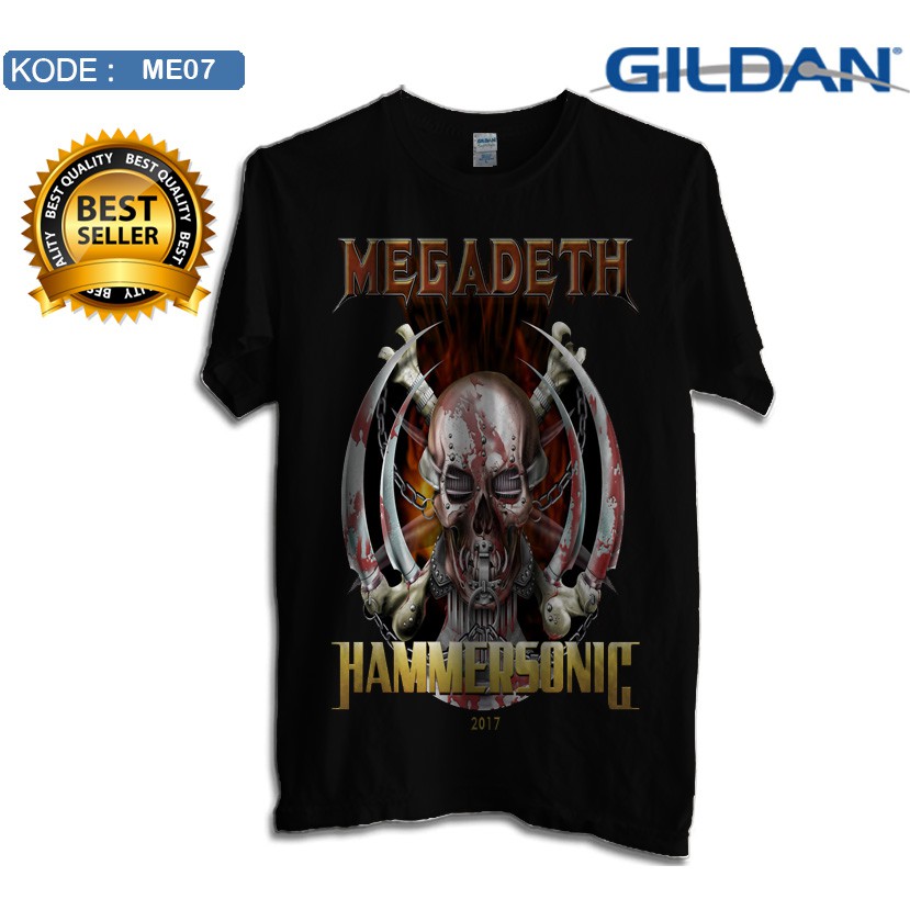 Kaos megadeth hammersonic 2017 original gildan softstyle me07