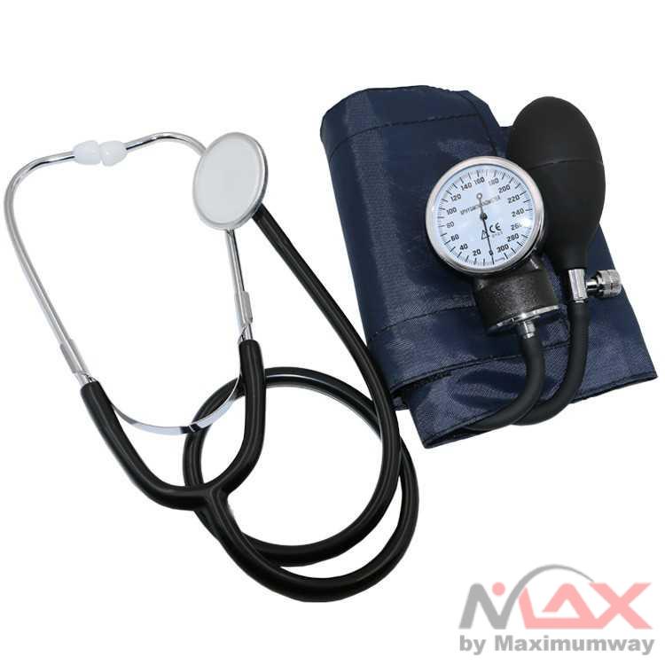 ANEROID Sphygmomanometer Set Stetoskop &amp; Pengukur Tekanan Darah - 0197 Warna Biru