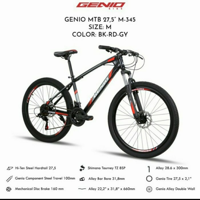 Sepeda Gunung Genio M 345 MTB 27.5" M345 27,5 inch M-345