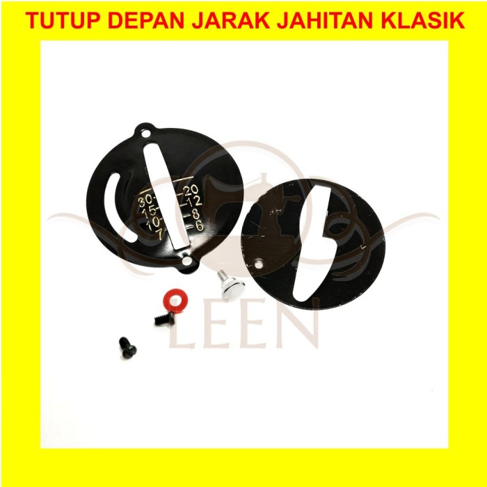 Tutup Depan Set Kasar Halus Mesin Jahit Tradisional Hitam Klasik LEEN