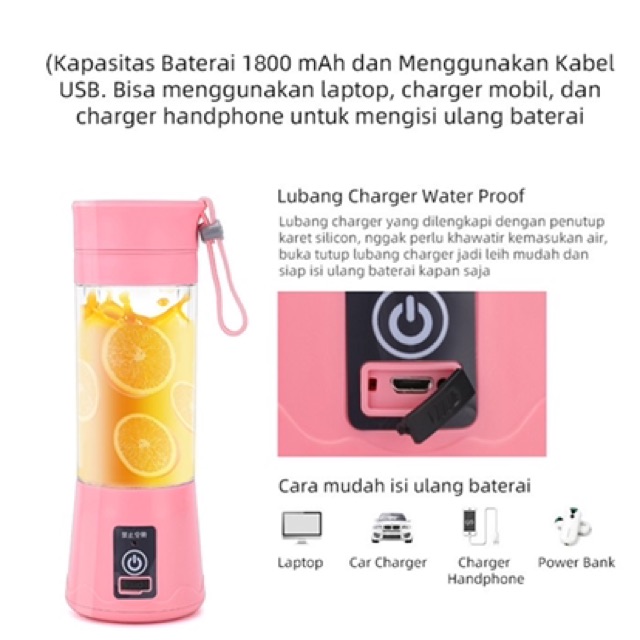 [ OBJ ] Blender Juice Portable Traveling Praktis