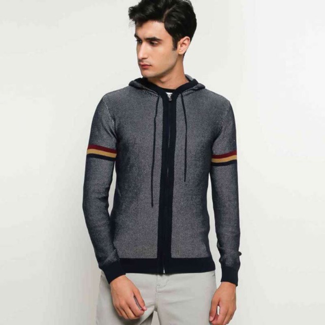 SALE KNITTED SWEATER EMBA JEANS CASUAL NAVY