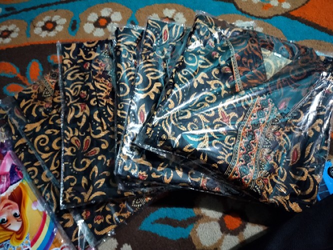 (ori _6 Varian Warna) Wou Batik Couple Amalia Brokat -modern Batik Sarimbit Brokat Kebaya - Bs072