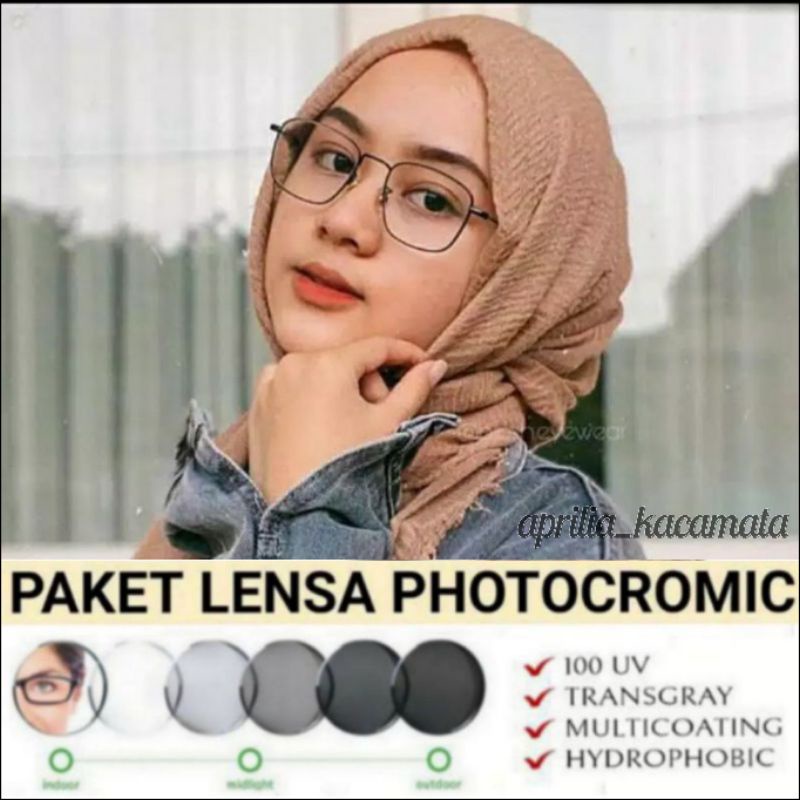 KACAMATA PHOTOCROMIC WANITA 8863|CAT EYE | PHOTOCHROMIC | ANTIRADIASI FRAME + LENSA 8863