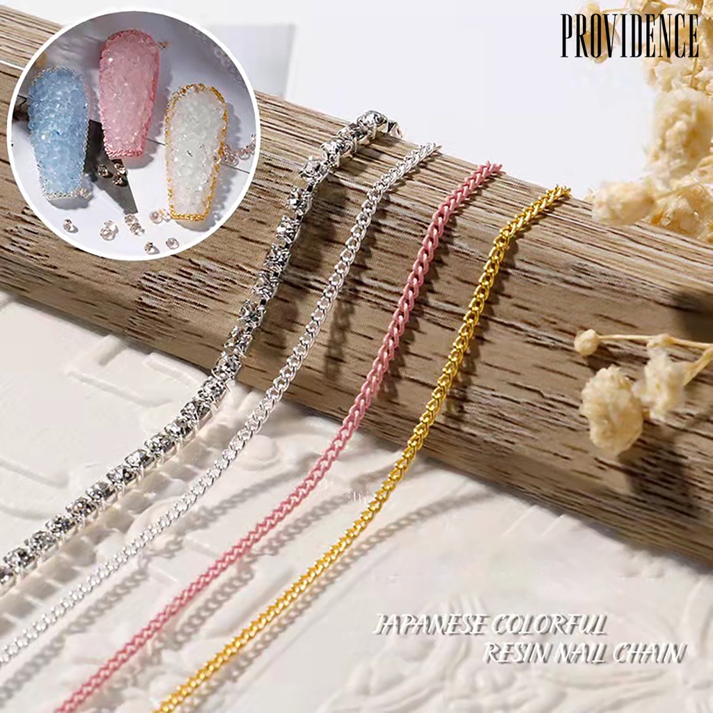 Providence 3pcs / Set Rantai Metal 3d Dekorasi Nail Art Diy Untuk Wanita
