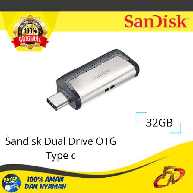 flashdisk sandisk Dual drive USB type C 32GB original