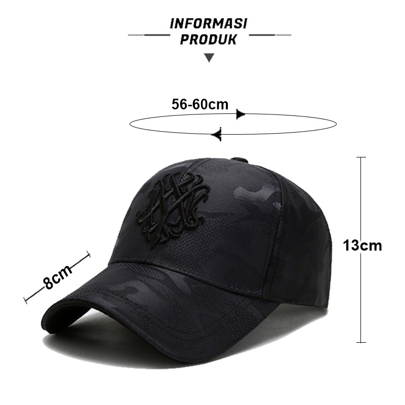 Topi Pria Wanita Baseball NY Army Loreng Fashion Outdoor Topi Fashion Sporty TPP Import snapback