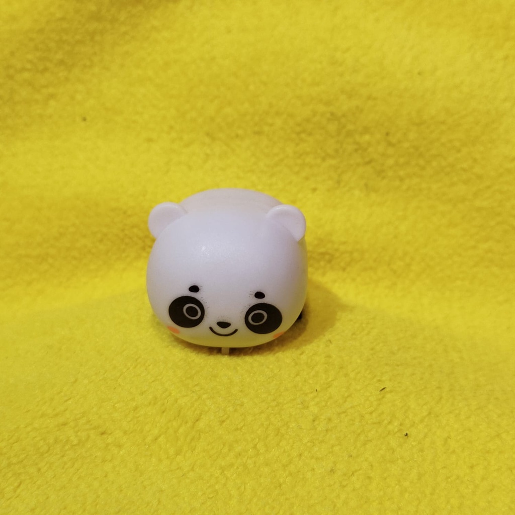 Mainan Anak Mini Pullback Runner Car Karakter Hewan Edukasi Pull Back Kendaraan Kids Toys Souvenir Ulang tahun-PUTIH PANDA