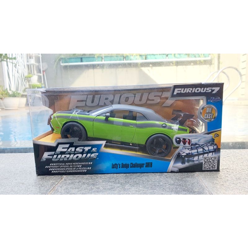 Jada Fast Furious Lettys Dodge Challenger SRT8 Miniatur Diecast Mobil 1:24