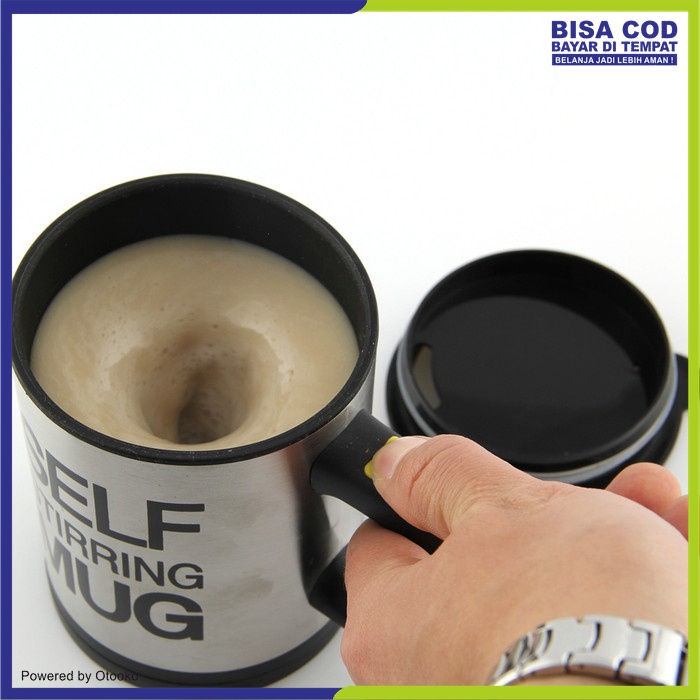 Automatic Self Stirring Mug Steering Coffee Cup Gelas Aduk Otomatis