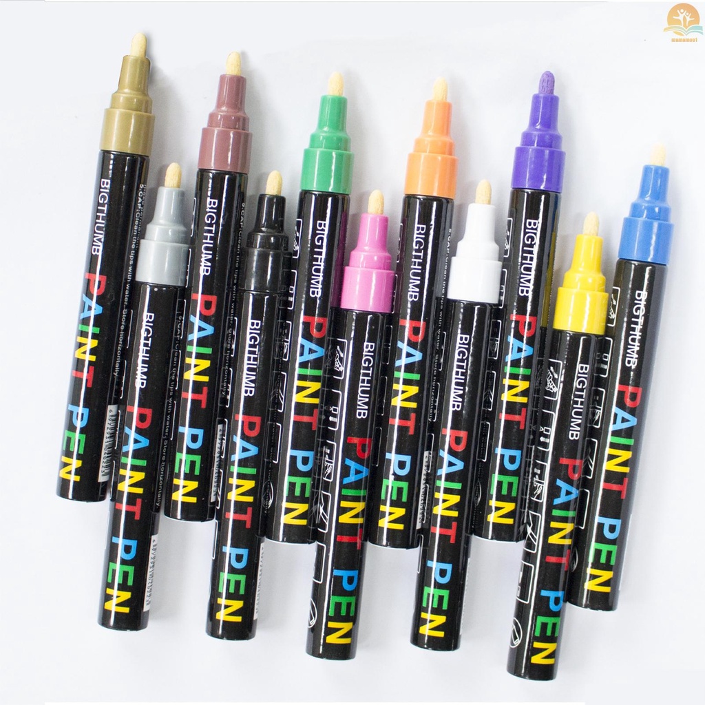 BIGTHUMB 36 Colors Paint Pens Oil-Based Paint Marker Set Waterproof Quick Dry for Rocks Painting Glass Plastic Ceramic Wood Metal DIY Craft Write on Almost Anything