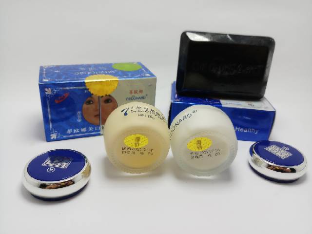 PAKET CREAM DEOONARD BIRU SET &amp; SABUN WHITENING