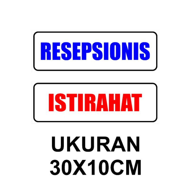 

STIKER RESEPSIONIS