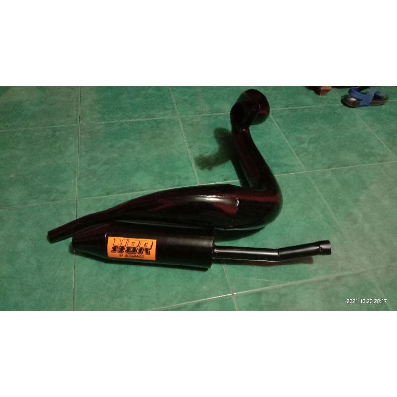 knalpot udang trail ktm klx ninja rgr rx king yz rxz black doff