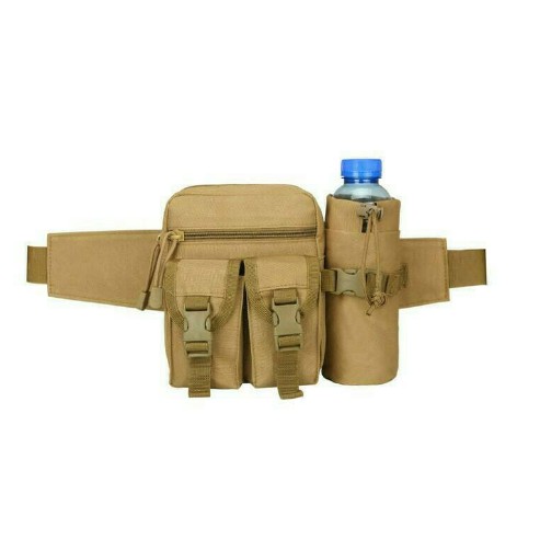 Trend-Tas Pinggang Tactical Army Dengan Tempat Botol Minum Waist Bag Tactical Army Import B321