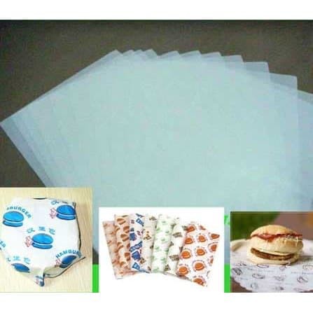 

kertas nasi polos medium 25cm x 27cm paper rice wrap burger kfc kebab