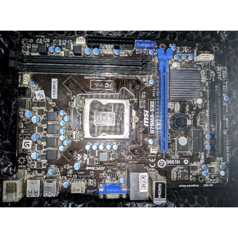Motherboard/Mobo/Mainboard LGA 1155 MSI B75m e33 . minus socket patah