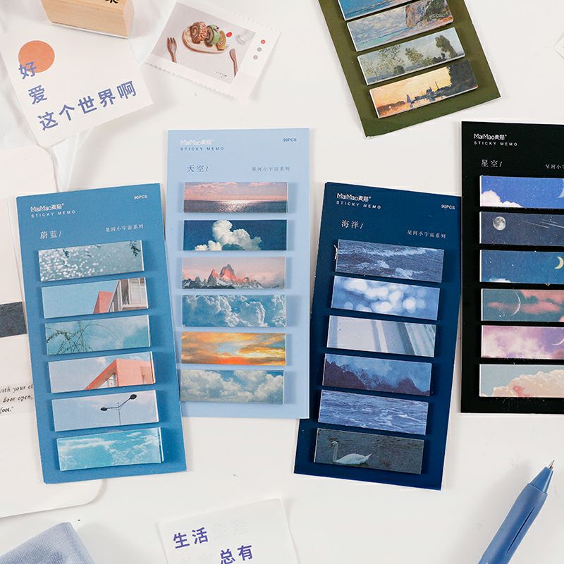 

DEIGOODS❤ Sticky Notes Set Label Sky Pemandangan View Scenery Deco Aesthetic Dekorasi Bujo Journal