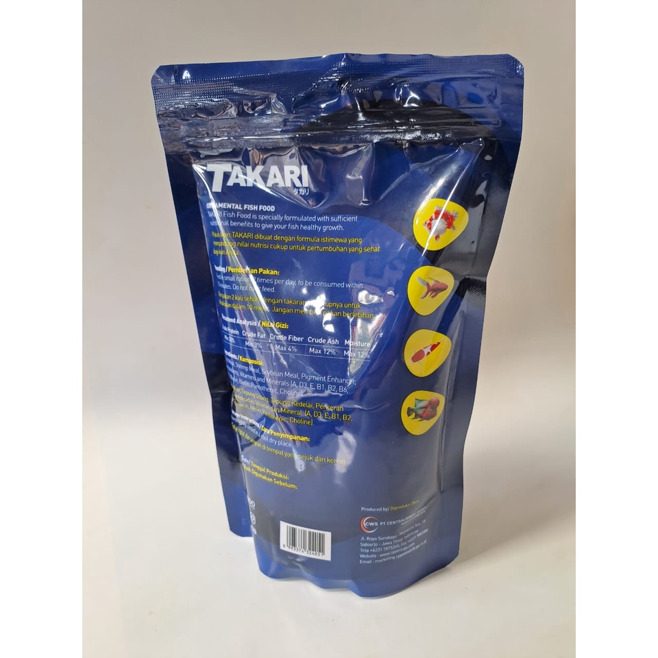 Takari 250gr Uk. 2mm Small - CP Fish Food - Pakan Ikan Hias Kecil