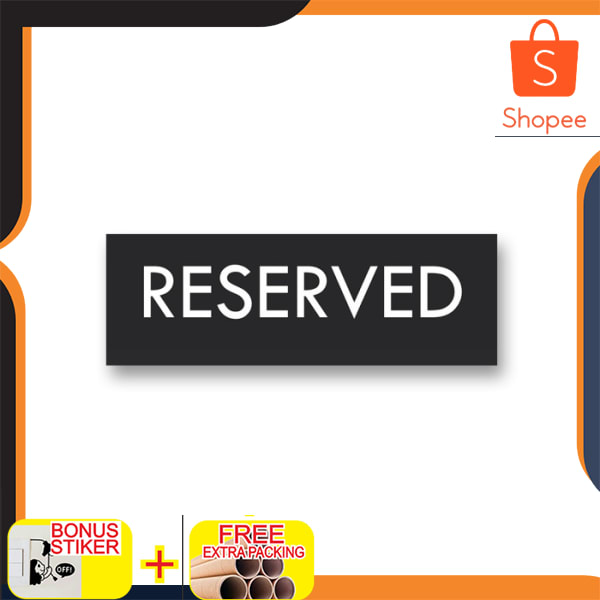 sign system reserved - desk sign - reserved Keren